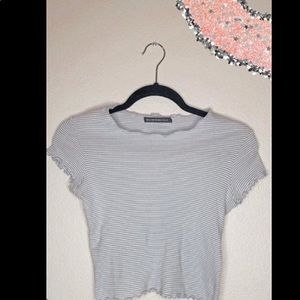 brandy melville blue and white striped shirt